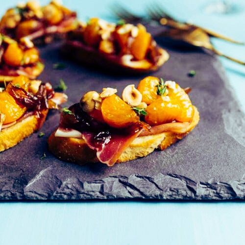 Mandarin Prosciutto Bruschetta