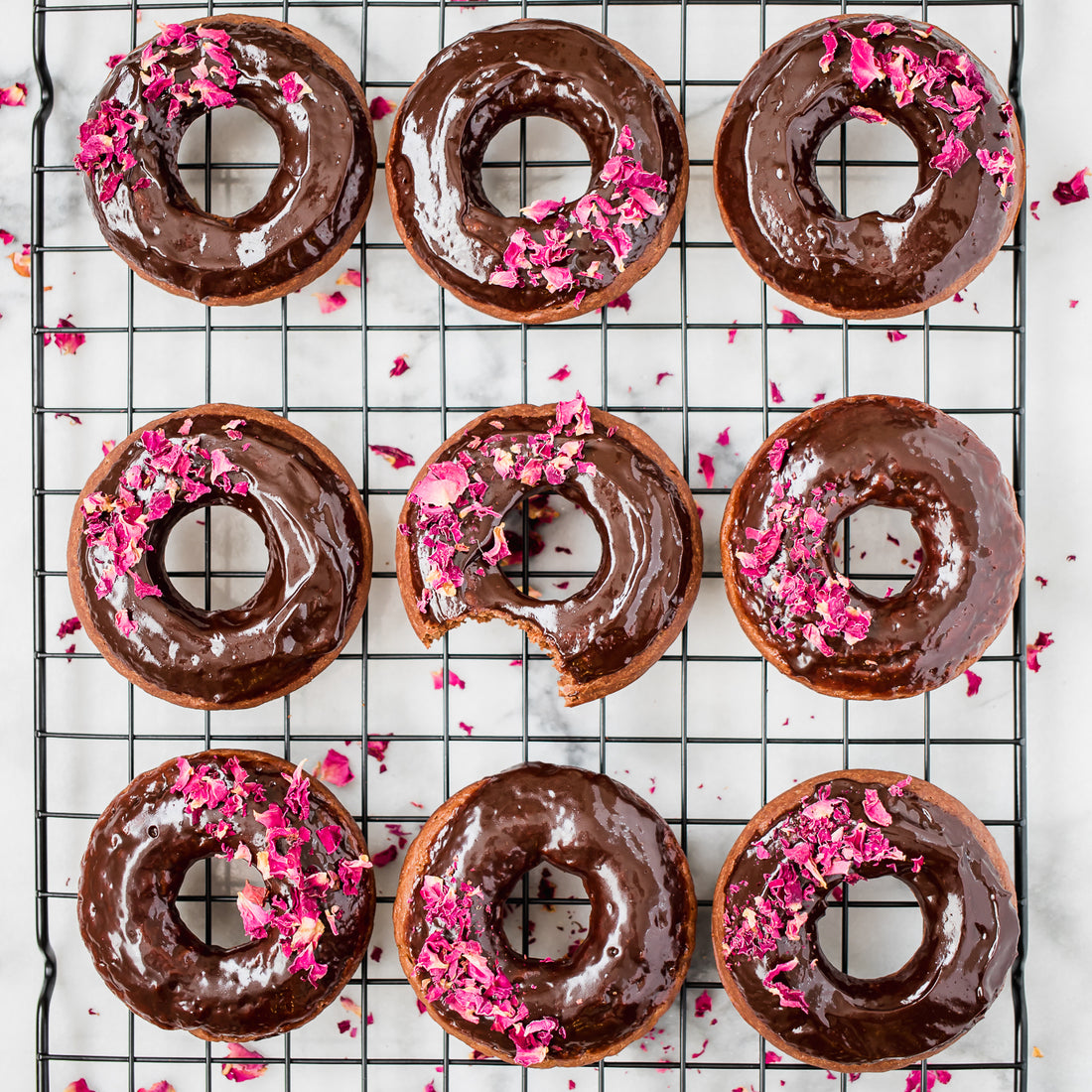 Chocolate Raspberry Donuts