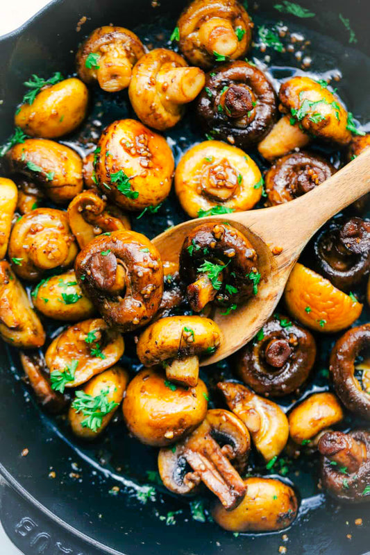 Honey Garlic Balsamic Mushrooms