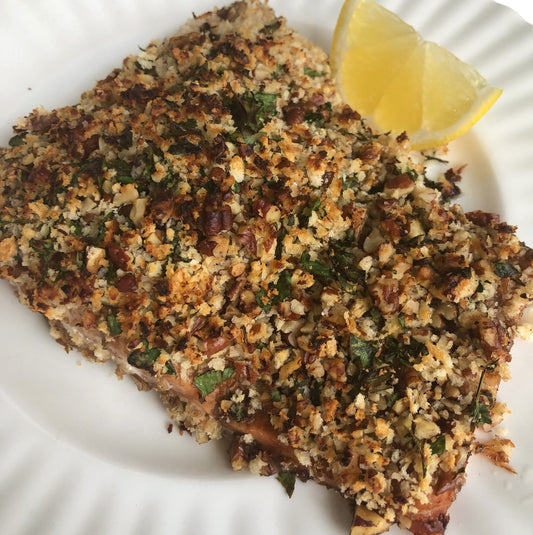 Pecan Crusted Baked Salmon